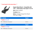 thumbnail image 2 of Engine Shock Mount - Compatible with 1997 - 1998 Pontiac Trans Sport 3.4L V6, 2 of 2