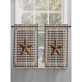 thumbnail image 5 of Texas Star Vintage Living Room Curtains 2 Panel, Retro Country Brown Stars Checkered Cafe Window Treatment, Farmhouse Bedroom Bathroom Kitchen Curtains Drapes 104"x54", 5 of 6