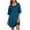 Blue, variant on Ekouaer Nightgowns for Women Soft Sleep Shirt Short Sleeve Night Shirt Oversized Sleepwear Comfy Sleep Dress
