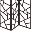 thumbnail image 4 of Wooden 3 Panel Room Divider with Intricate Design, Espresso Brown - Saltoro Sherpi, 4 of 5