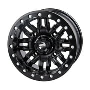 4/156 Tusk Nebo Beadlock Wheel 14x7 5.0 + 2.0 Matte Black for Kawasaki Mule Pro-Fxt 1000 Platinum Ranch Edition 2024-2025