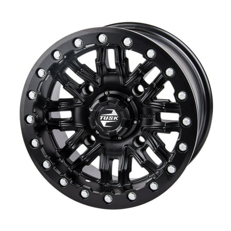 4/156 Tusk Nebo Beadlock Wheel 14x7 4.0 + 3.0 Matte Black for Kawasaki Mule Pro-Fxt 1000 Platinum Ranch Edition 2024-2025