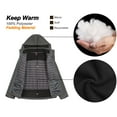 thumbnail image 4 of Little Donkey Andy Women's Lightweight Insulated Hybrid Jacket for Hiking Running Ski Warm Gray S, 4 of 7