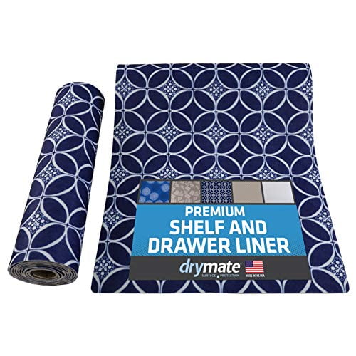 Drymate Premium Shelf and Drawer Liner (12? x 59?), (Set of 2), Slip-Resistant, Durable, Non Adhesive - Absorbent/Waterproof - for Drawers, Shelves, Cabinets, Storage, Kitchen and Desks (USA