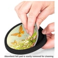 thumbnail image 3 of Silicone Non-Slip Drink Coasters with Removable Printed Absorbent Felt Pad - Set of 4 - Butterflies, 3 of 3