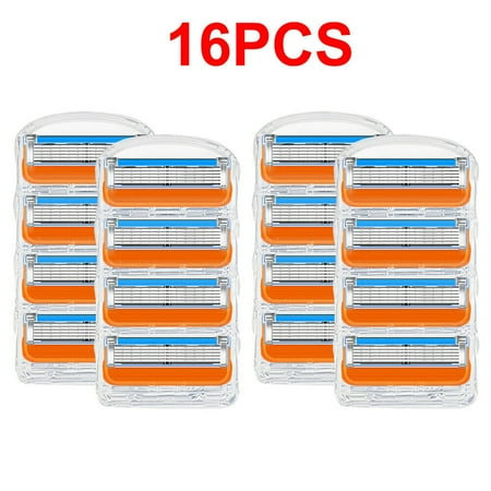 

GlorySunshine 16PCS Stainless Steel Razor Blades Kit 5-Layer Precision Trimmer No Vibration Less Skin Irritation Compatible for Gillette