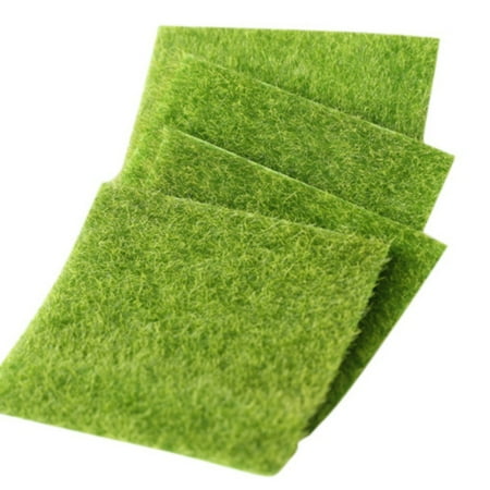 15x15cm Moss Decorative, DIY Mini Fairy Garden Simulation Plants Artificial Lawn Turf Green Grass Micro Landscape Decoration