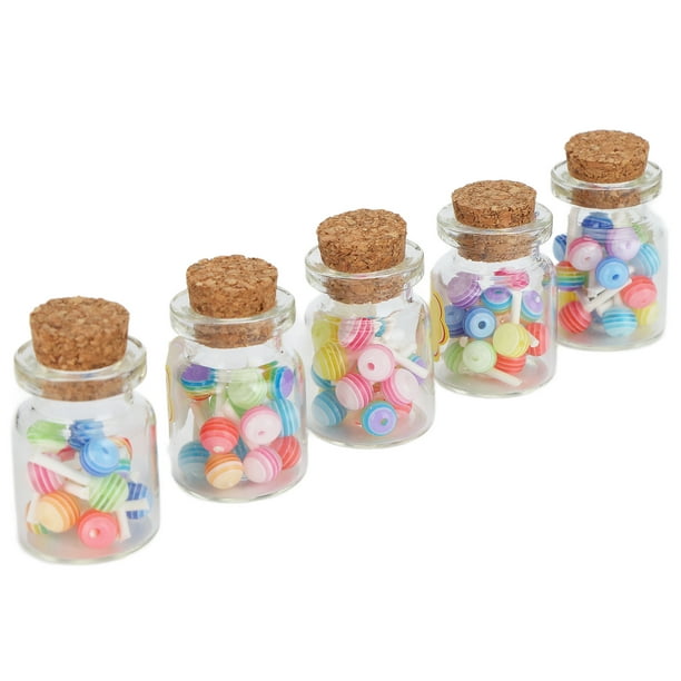 Casa De Muñecas Cocina Modelo De Refrigerio Casa De Muñecas En Miniatura Tarro De Comida Botella De Vidrio Casa De Muñecas Simulación Piruletas Modelo DIY DecoraciónLata ANGGREK Lata Mediana (15 Cápsulas)
