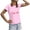 Pink, variant on Valentine's Day Fashion Casual Print Crew Neck Short Sleeve T Shirt (women)