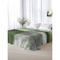 thumbnail image 5 of Green Ombre California King Size Flat Sheet, Wrinkleproof & Fadeproof Cooling Flat Bed Sheet Only, Farmhouse Abstract Mottled Texture Art Breathable Soft Bedding Top Sheets 108 x 98 Inches, 5 of 8