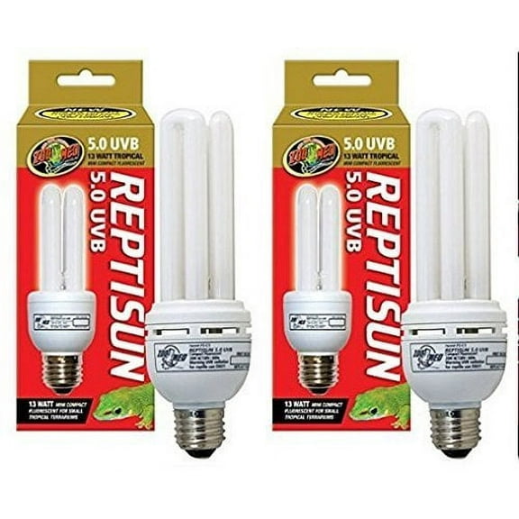 Reptisun 5.0 Uvb Mini Compact Fluorescent Pack of 2