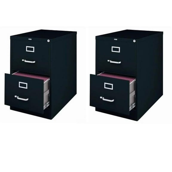 Value Pack (Set of 2) 2 Drawer Legal File Cabinet in Black