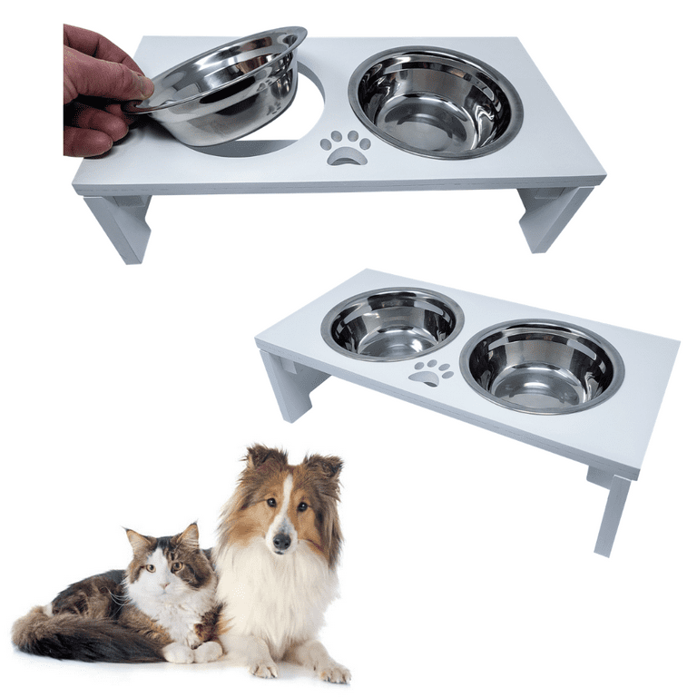 Dog Bowl Stand Elevated Dog Food Stand Raised Dog Feeder Modern