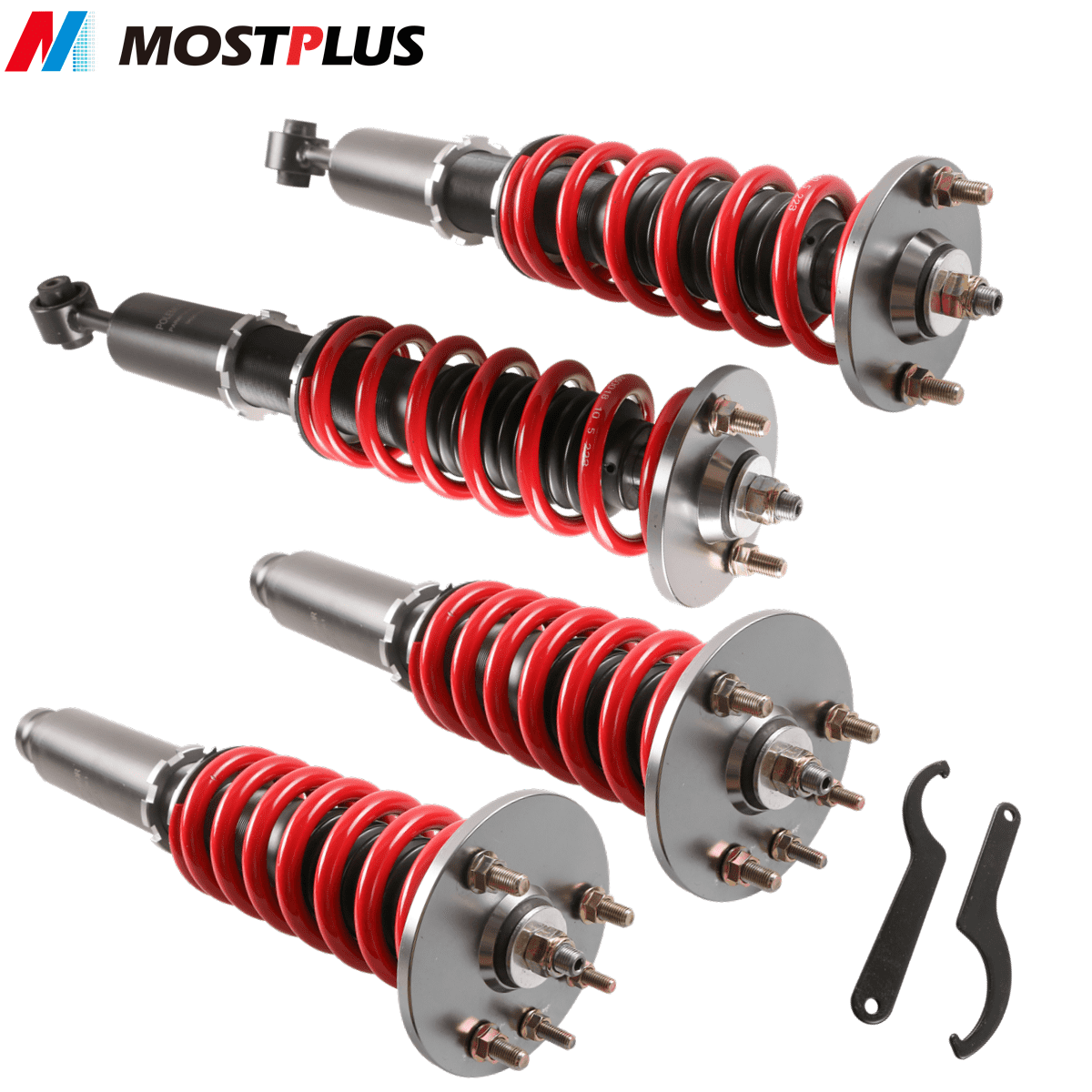 Set of 4 MOSTPLUS Full Coilovers Struts for 2001-2003 Acura CL/1999-2003 Acura TL/1998-2002 Honda Accord Adjustable Height Shock Absorber Assembly 
