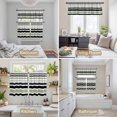 thumbnail image 6 of Sage Green Black Stripe Kitchen Curtains Sets for Windows 36 Inch Length, Modern Abstract Coarse Striped Rod Pocket Window Treatments Tier Curtains and Valances Set for Bedroom/Bathroom, 6 of 8