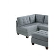 thumbnail image 2 of Eleni Modular Sectional 6pc Set 2x Corner Wedge 3x Armless Chair and 1x Ottoman - Gray, 2 of 14