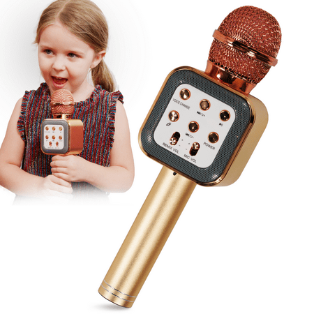 House Party Karaoke - Smartphone Compatible Wireless Microphone with Built-In HD Speaker and Voice Enhancer, All-in-One Karaoke Machine