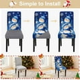 thumbnail image 2 of Snowman Chair Covers Set of 4, Stretchable Dining Chair Slipcovers with Snowflakes and Winter Trees for Christmas Holiday Decor, 2 of 8