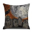 thumbnail image 3 of Bearachild Funda de almohada Dormitorio Prop Cremallera oculta Decoración de Halloween Funda de almohada Patrón de calabaza Funda de cojín para sofá Decoración del hogar seis SXYM42 Bearachild HA060851-06B, 3 of 6