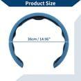 thumbnail image 4 of Funda para volante de cuero artificial PU ABS Protector de volante de automóvil 14.96" Azul Haze 1 Pc, 4 of 6