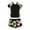 Black, variant on REDARER Girls 2-Piece Swim Set – Floral Print Short-Sleeve Top & Matching Shorts, Tropical Design for Beach Pool Summer Outfits,11-12 Years