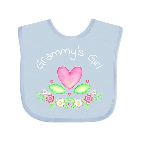 

Inktastic Grammy s Girl- heart flowers Gift Baby Girl Bib