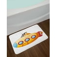 thumbnail image 2 of Yellow Submarine Bath Mat, Sea Theme Design in Cartoon Style Illustration of a Submarine Print, Non-Slip Plush Mat Bathroom Kitchen Laundry Room Decor, 29.5 X 17.5 Inches, Orange and Yellow, Ambesonne, 2 of 2