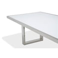 thumbnail image 3 of Michael Amini State St. Stainless Steel & Glass Dining Table in Off White, 3 of 4