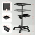 thumbnail image 4 of TASALON Salon Tray on Wheels with Drawers and Tool Holder, Rolling Hair Tools Organizer Cart , Black, 4 of 6
