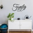Family Wall Sign Metal Family Wall Decor Black Family Word Wall Art