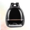 thumbnail image 3 of OUNONA Black Pet Backpack with Venting Hole and Transparent Window for Outdoor Bird Travel, 3 of 8