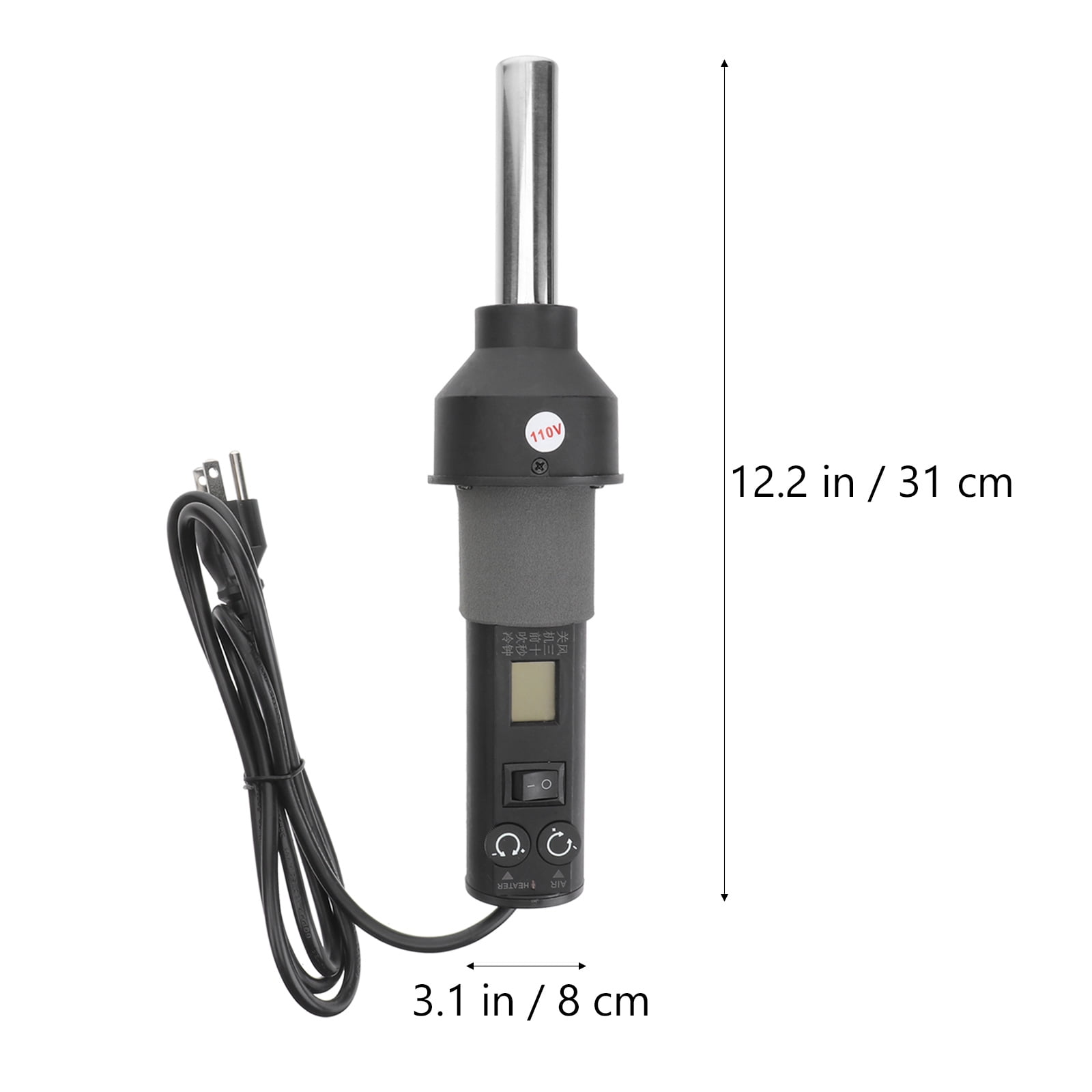 110V 450W LCD Electronic Heat Hot Air Desoldering Soldering Station with Nozzles Kit (US Plug)