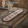 thumbnail image 5 of VHC Brands Braided Cotton Table Runner 12x48, Cotton Dining Room, Kitchen Table Runner, Jute Style, Farmhouse, Stenciled, Connell Collection, Rectangle 12x48, Stars, Burgundy, 5 of 5
