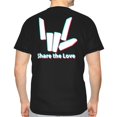 thumbnail image 2 of Share The Love T Shirt for Men Women, 3D Print T-Shirts, Casual Short Sleeve Tee, Crew Neck, 2 of 9