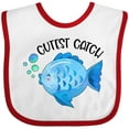 thumbnail image 3 of Inktastic Cutest Catch Cute Blue Fish Boys or Girls Baby Bib, 3 of 4
