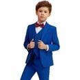 thumbnail image 5 of Yumcute  Boy Suits 5 Piece Slim Fit Suit for Kids Toddler Formal Set Wedding Ring Bearer Outfit 6, 5 of 13
