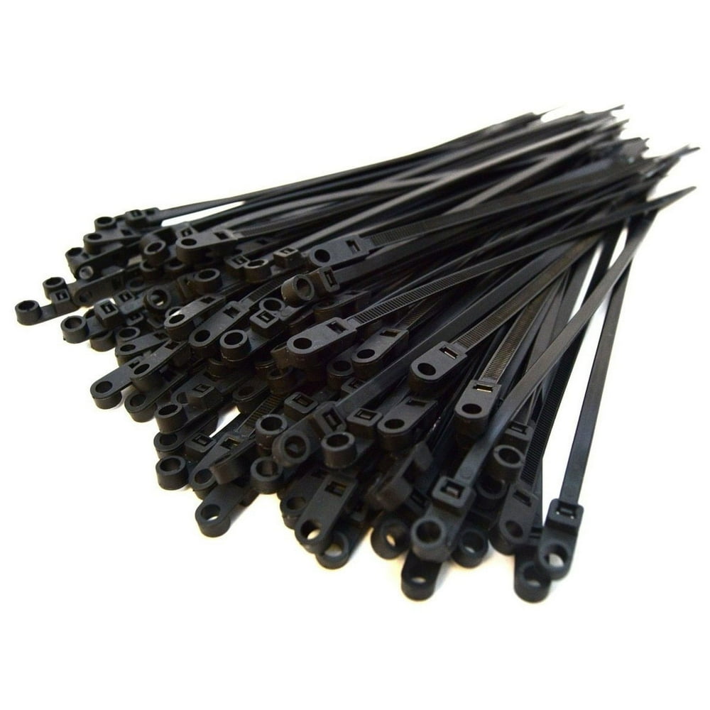 500 Pack 15" Heavy Duty Screw Down Nylon Cable Zip Ties Mounting Hole