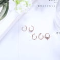 thumbnail image 5 of Jstyle Daith Earrings 16G Stainless Steel Cartilage Helix Tragus Nose Hoop Piercing Jewelry 8MM 10mm CZ Hinged Septum Rings, 5 of 7
