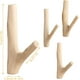 thumbnail image 3 of 4 Natural Wood Hooks for Coats Hats Bags Towels, Decorative Wall Hooks, Cylindrical Design, 2-3 cm Width, 3 of 5