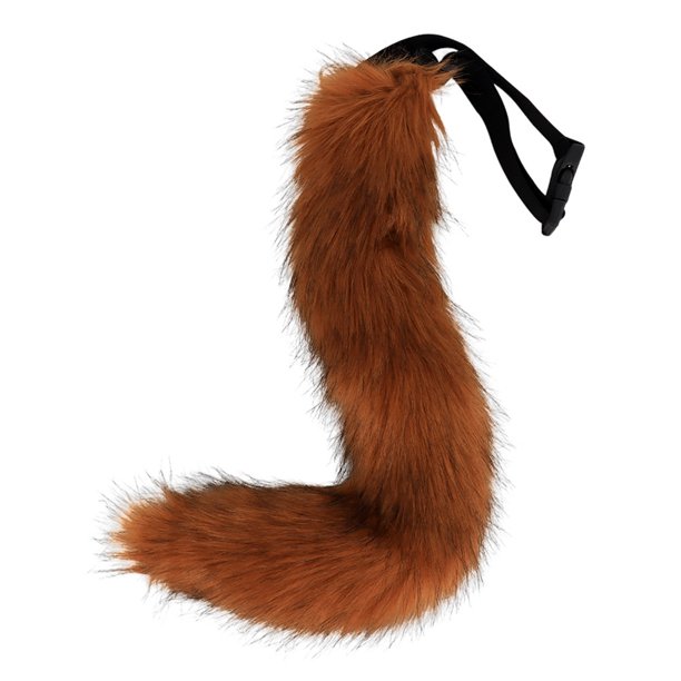 Colgante de cola de animal 3D para Halloween, con pompones y soporte para mujer, cola peluda de moda, 50 cm, cola de peluche para Halloween