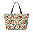 thumbnail image 2 of Pofeuu Vegetables Print Beach Bag,Waterproof Sandproof Beach Tote Bag, Large Capacity Foldable Beach Bags for Women, 2 of 7