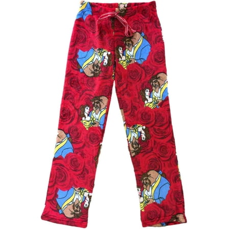 Womens Disney Beauty & Beast Fleece Sleep Pants Fuzzy Belle Pajama Bottoms (Best Pajamas For Breastfeeding)