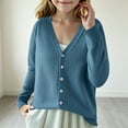 thumbnail image 6 of BXJX Girls Cardigan Sweaters Size 6, Button Down Casual Long Sleeve V Neck Fall Knit Layering Tops, 6 of 6