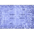 thumbnail image 1 of Ahgly Company Indoor Rectangle Abstract Blue Modern Area Rugs, 2' x 5', 1 of 4