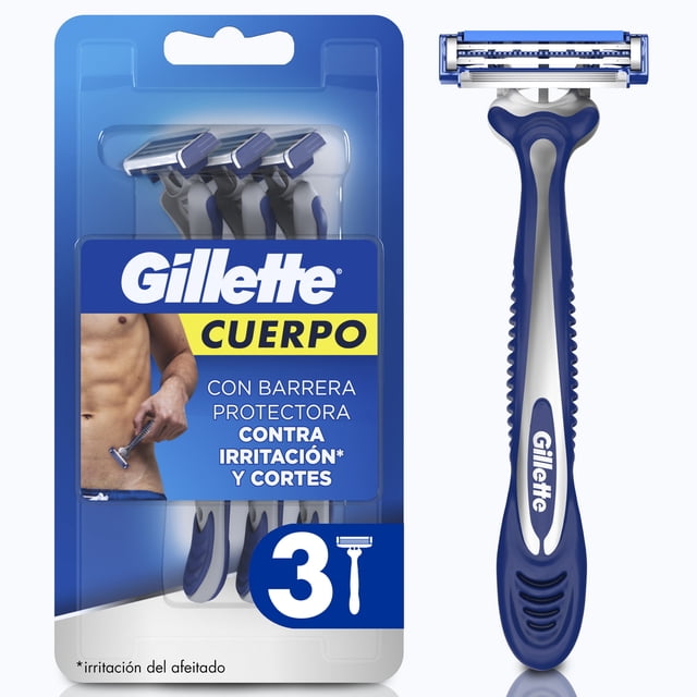 Rastrillo Gillette Cuerpo con Barra Protectora para Depilar la Zona Íntima 3 pzas