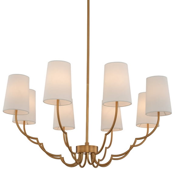 Kalco 514373 Sophia 8 Light 34" Wide Chandelier - Brass