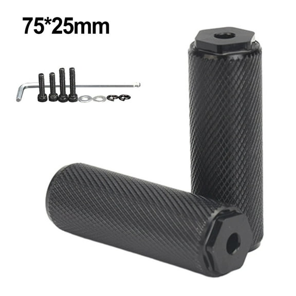 Non Slip Knurled Foot Pegs For Road And Mountain Bikes On Axles 75x25MM Green