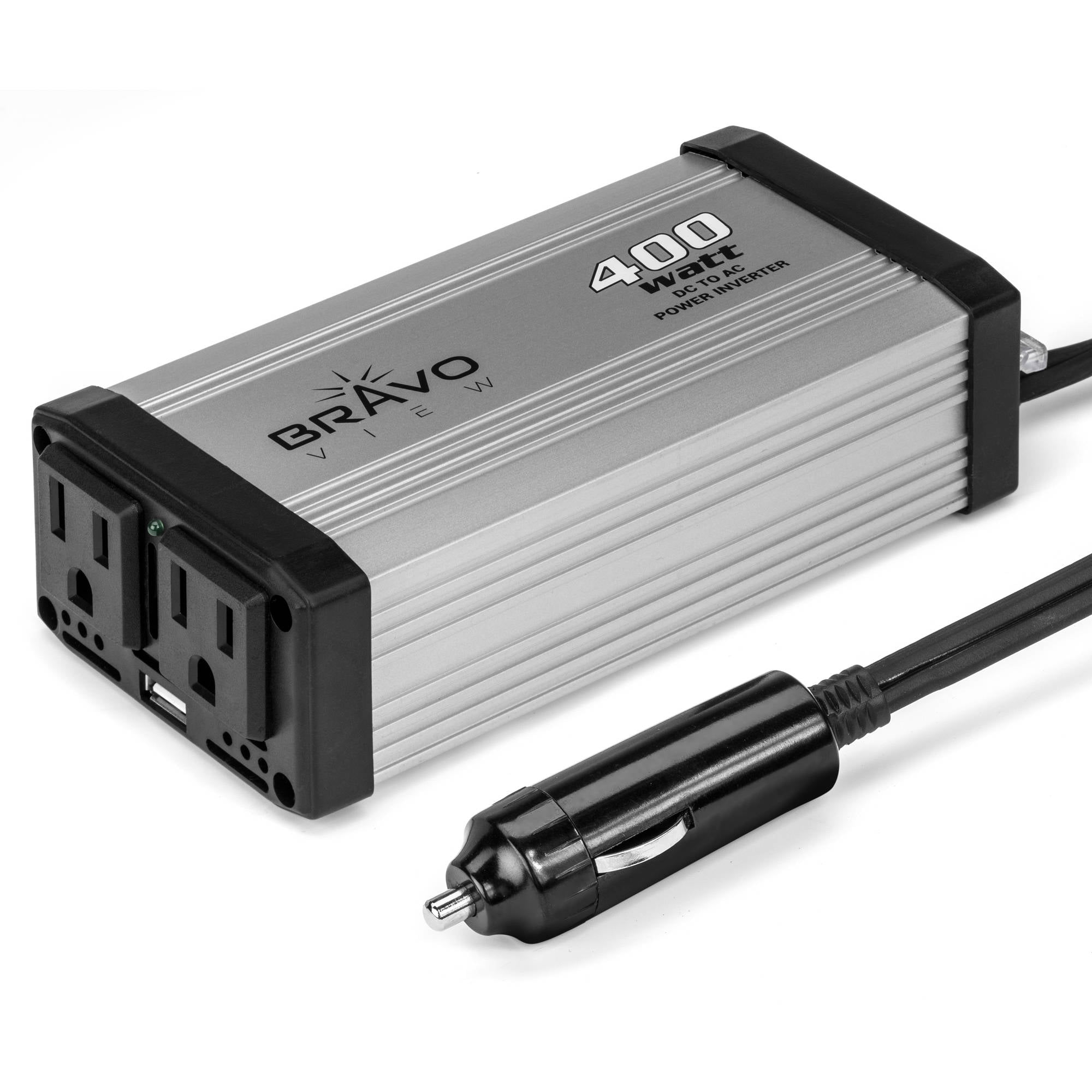 Bravo View INV-400U 400-Watt Power Inverter with USB Charging