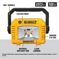 thumbnail image 2 of Lámpara de trabajo DEWALT DCL077B 12 V/20 V MAX 2000 lúmenes inalámbrica, 2 of 8