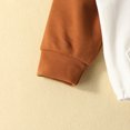 thumbnail image 3 of CAIVO Baby Boy Girl Fall Clothes Oversized Hooded Pullover Sweatshirt O-Neck Romper Color Block Long Sleeve Bodysuit Onesie Trendy Toddler Child Daily Wear, 3 of 6